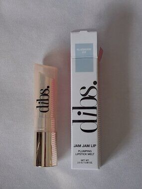 Dibs Beauty Jam Jam Lip Plumping Lipstick Melt Blueberry Ice NIB